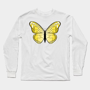 Yellow Butterfly Long Sleeve T-Shirt